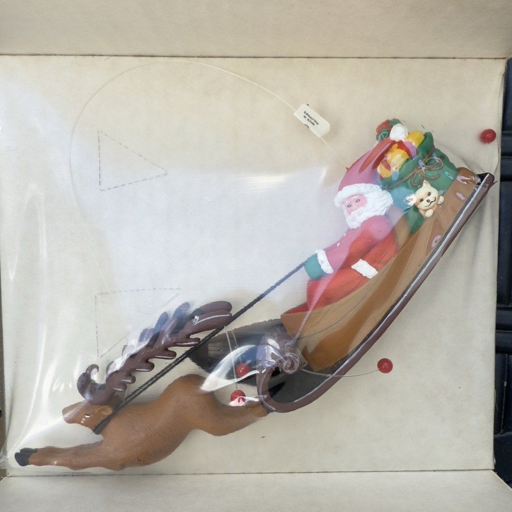 Vtg 1991 Neiman Marcus Dept 56‎ Santa Sleigh Reindeer Christmas Ornament Rare